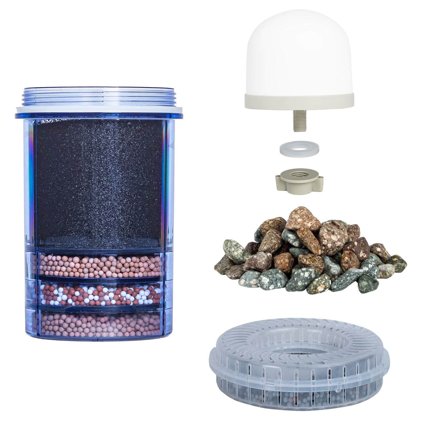 Complete set filters en mineraalstenen Aqualine 5 - alkalisch